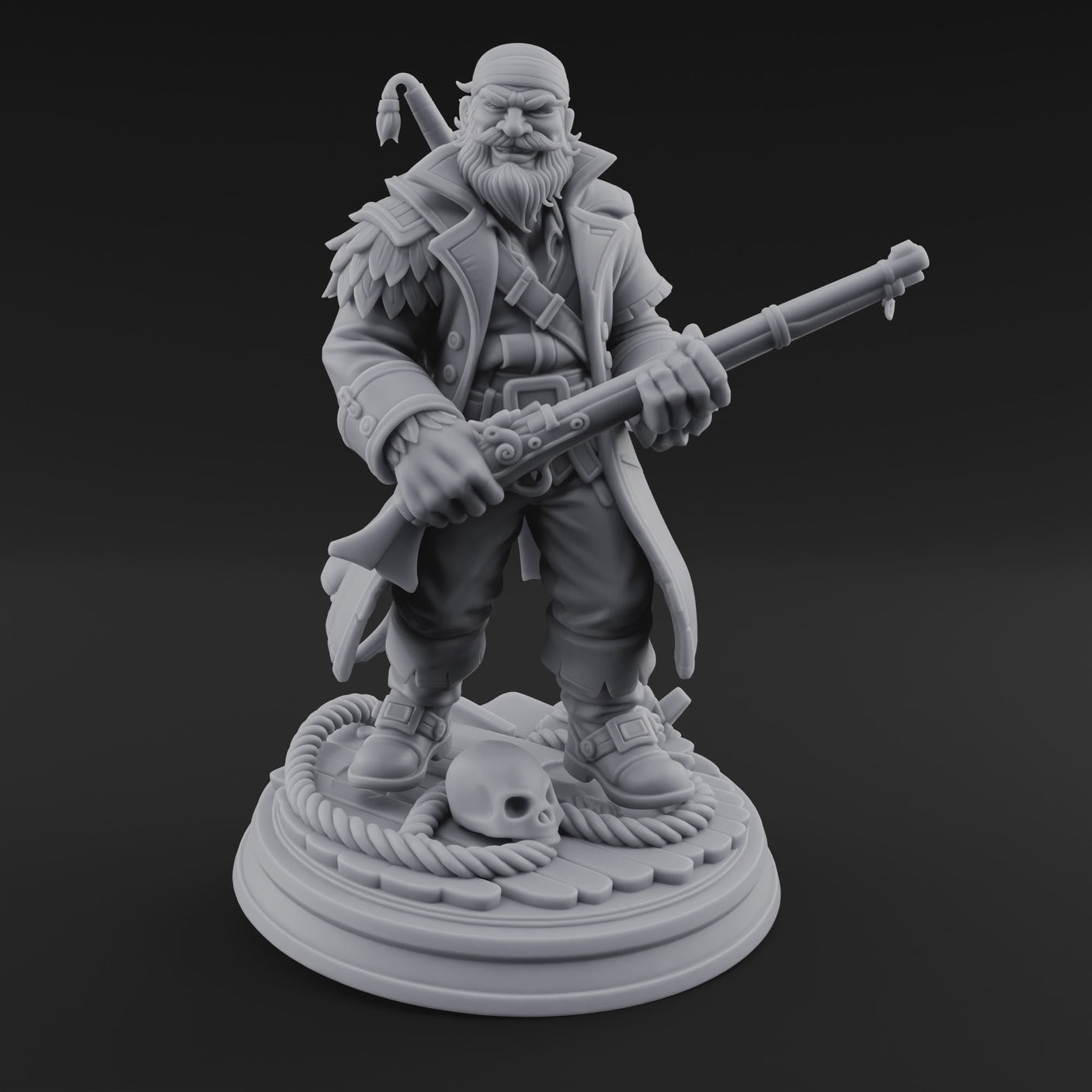 Grinning With Rifle Gunslinger