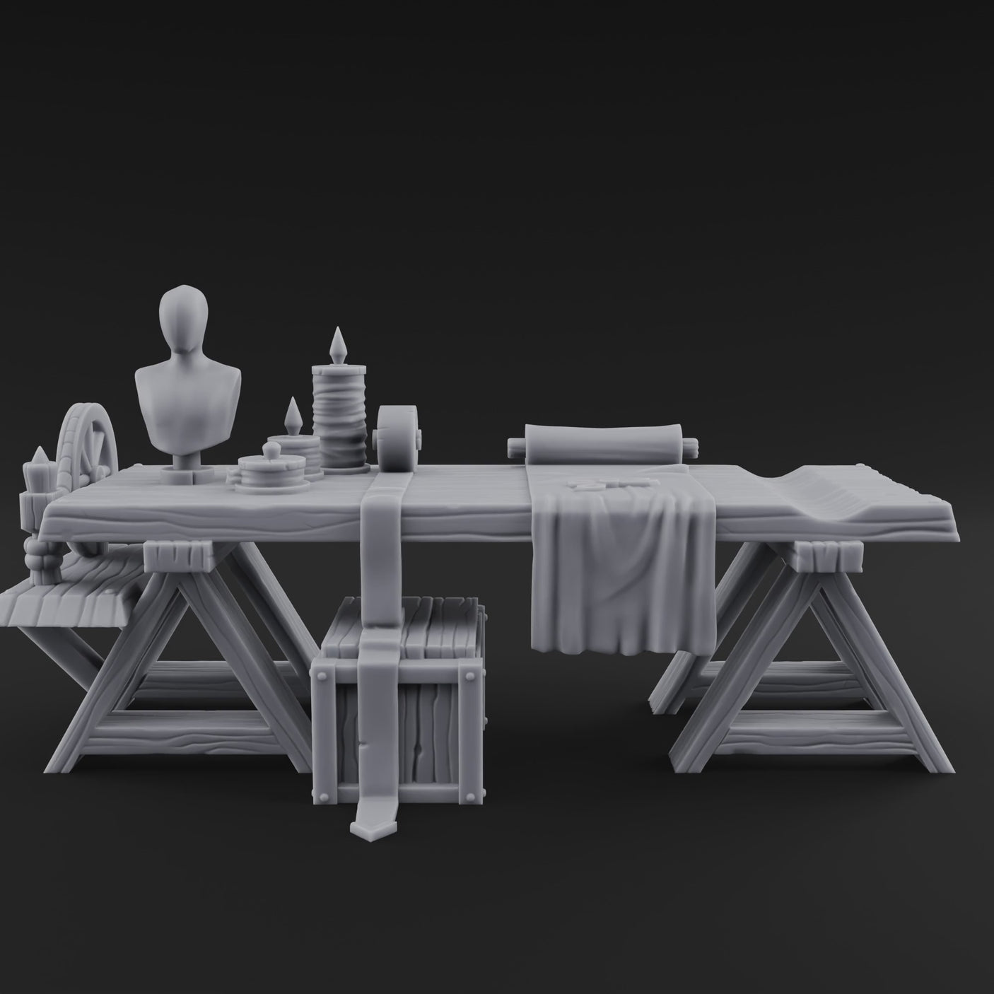 Tailored-Display Tailor's Work Table