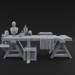 Tailored-Display Tailor's Work Table