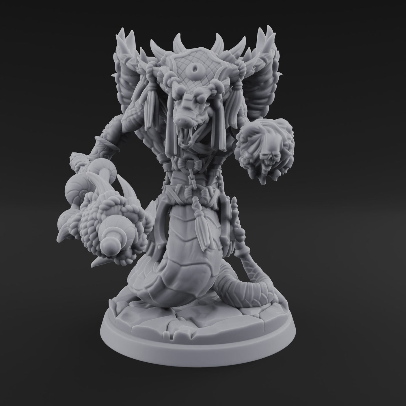 Skulls Dangling Naga Warlocks A