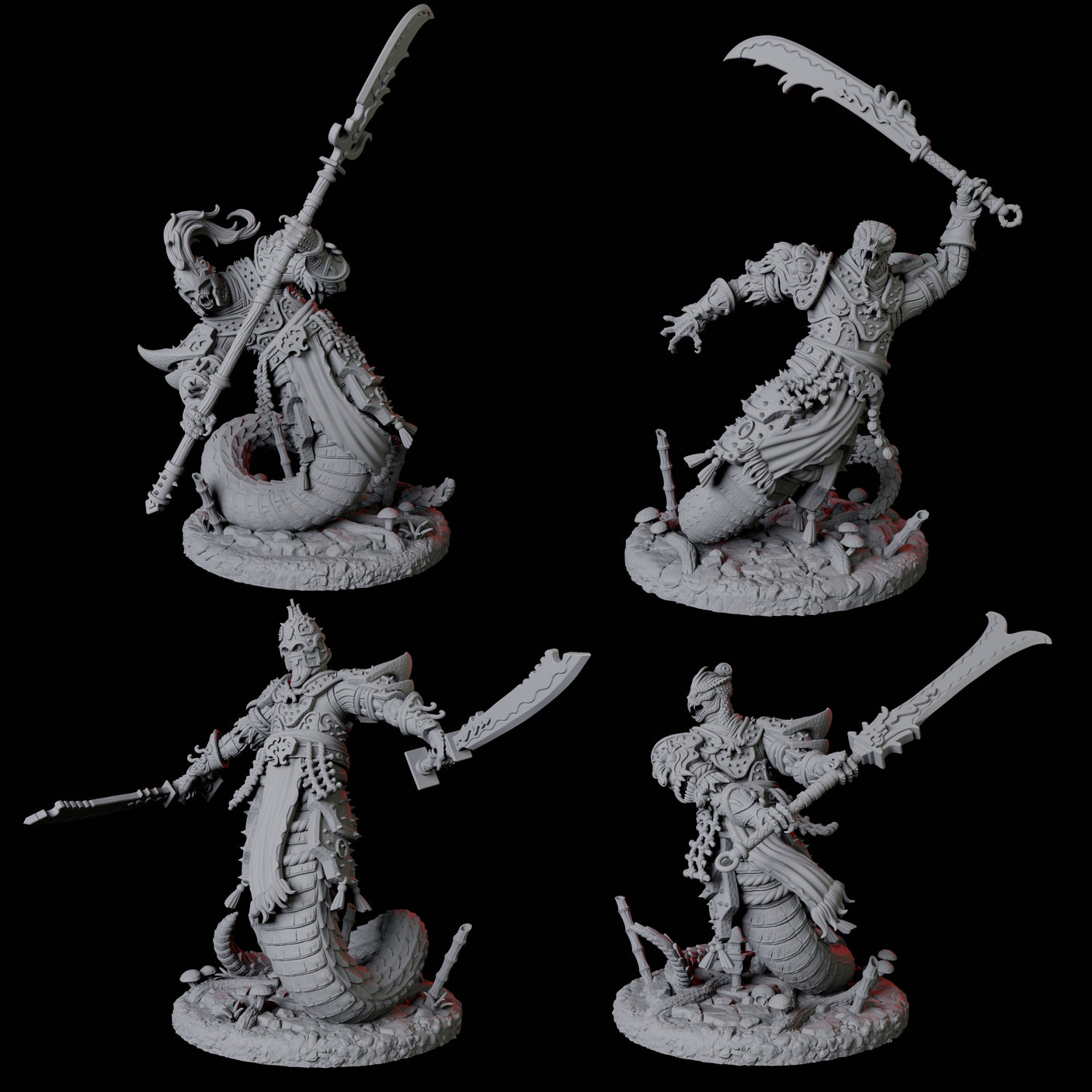 Four Menacing Yuan-Ti Abominations