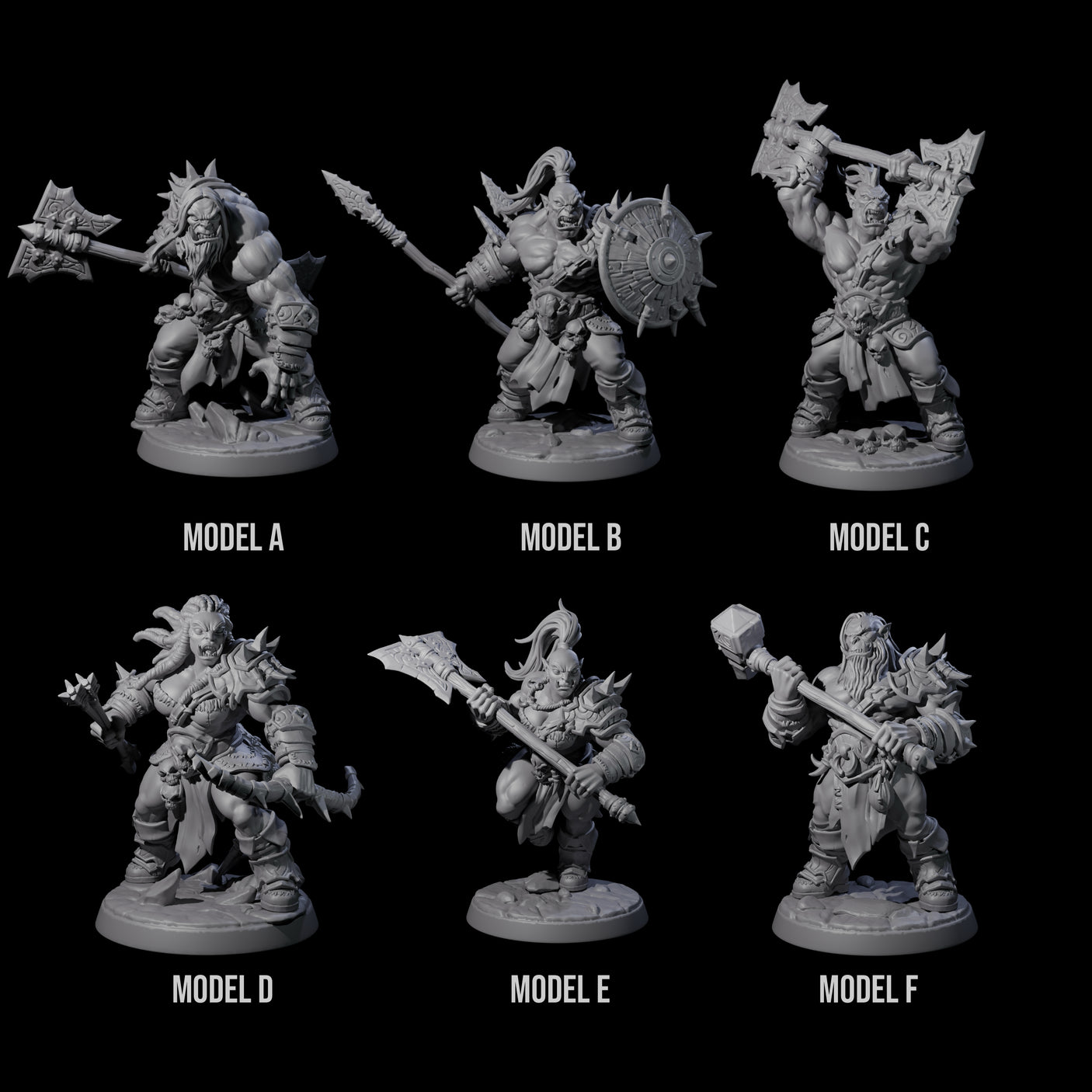 Six Marauding Orc Raiders