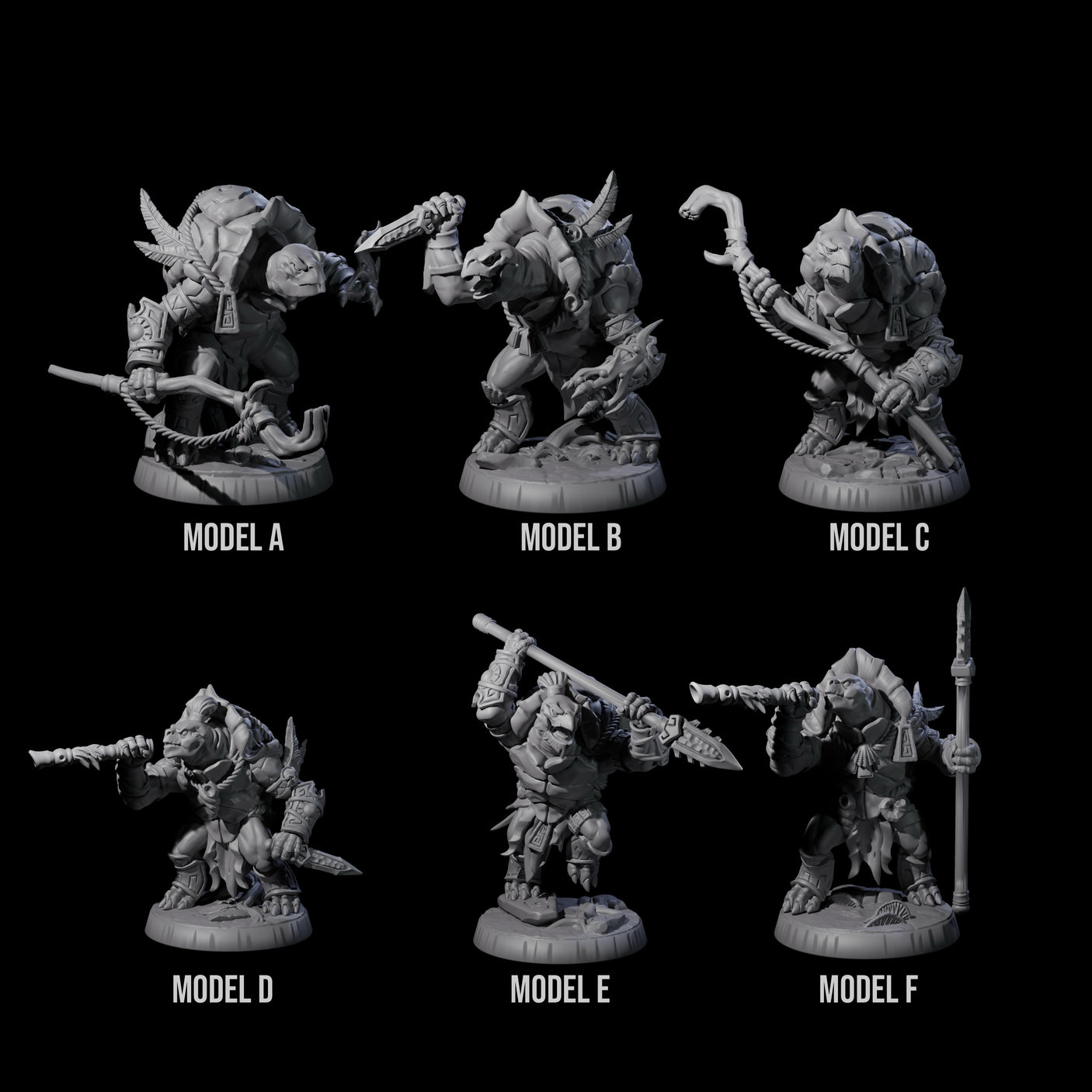 Six Brave Tortle Warriors