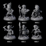 Six Galavanting Forest Halflings