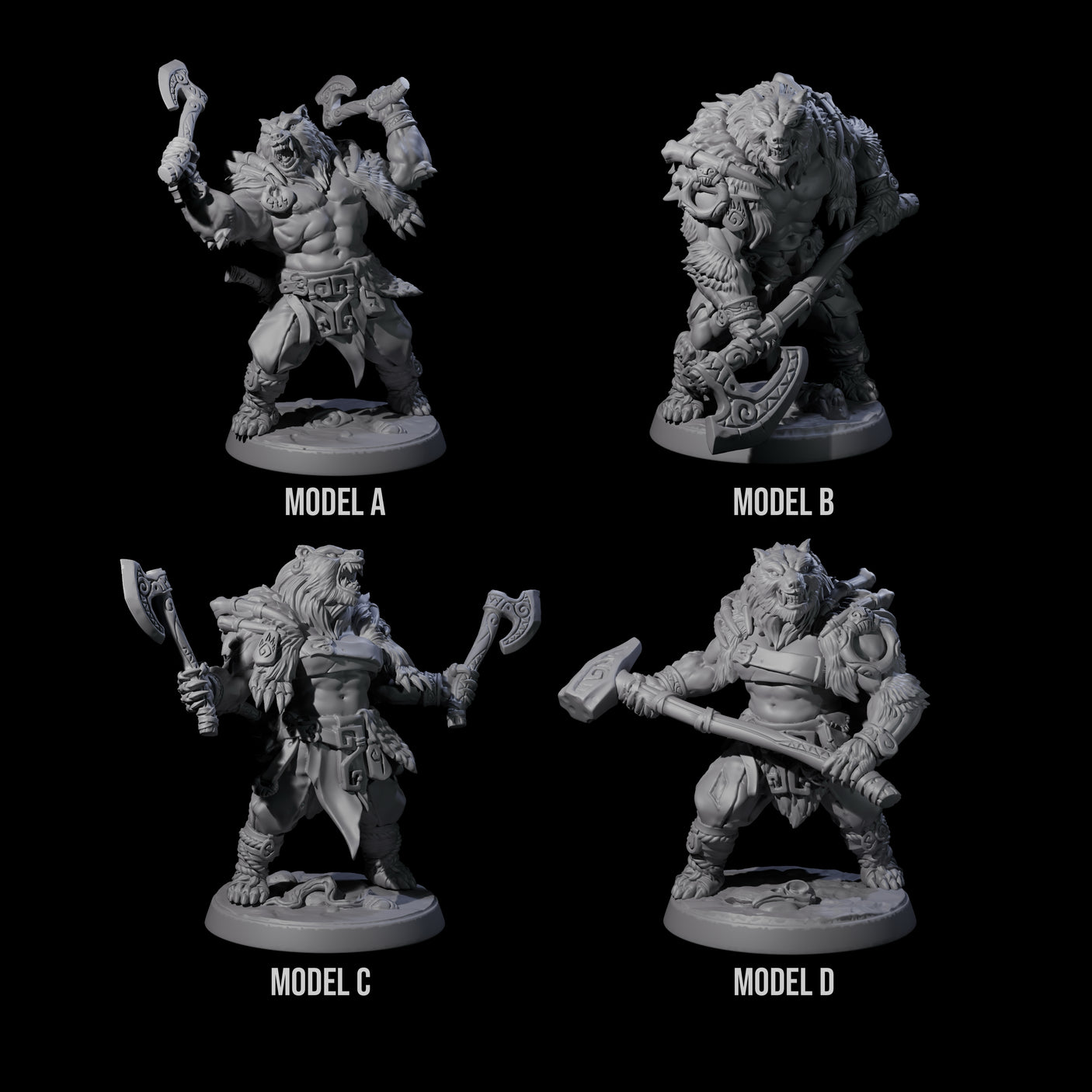 Four Proud Ursine Barbarians