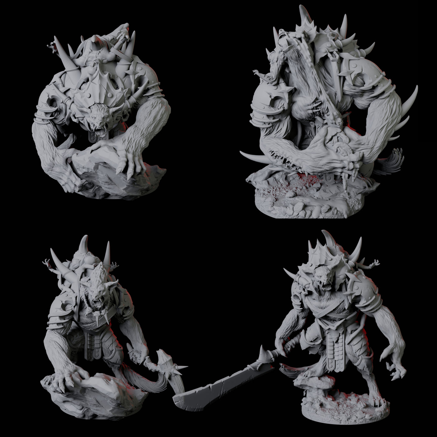 Four Gnoll Claw Fighters