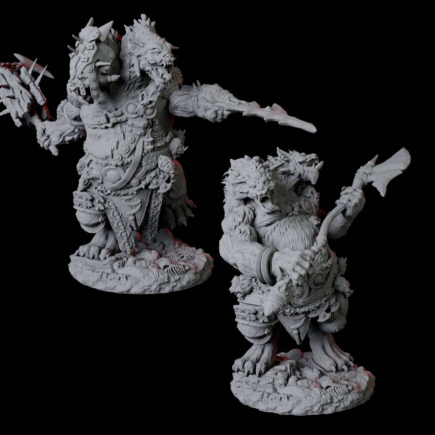 Two Gnoll Ettins