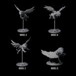 Four Majestic Winged Lions