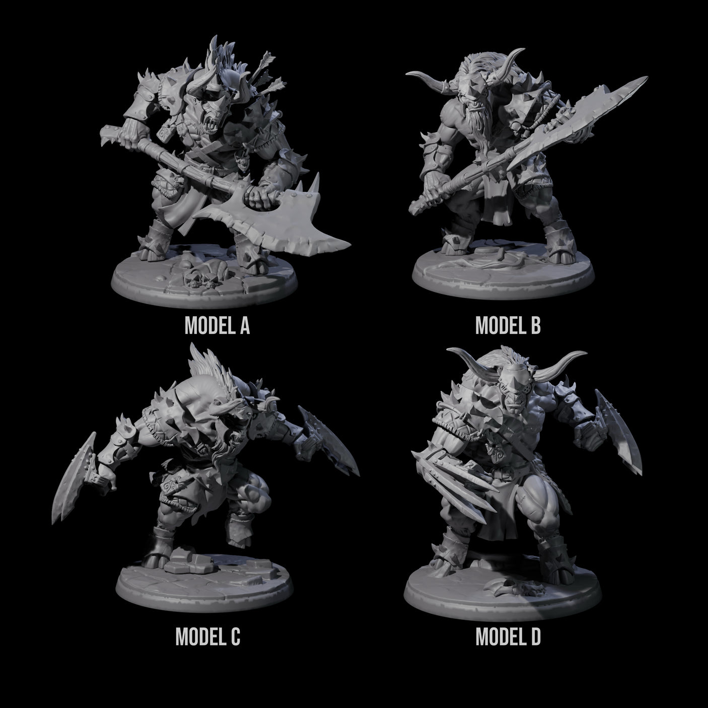 Four Grusome Minotaurs