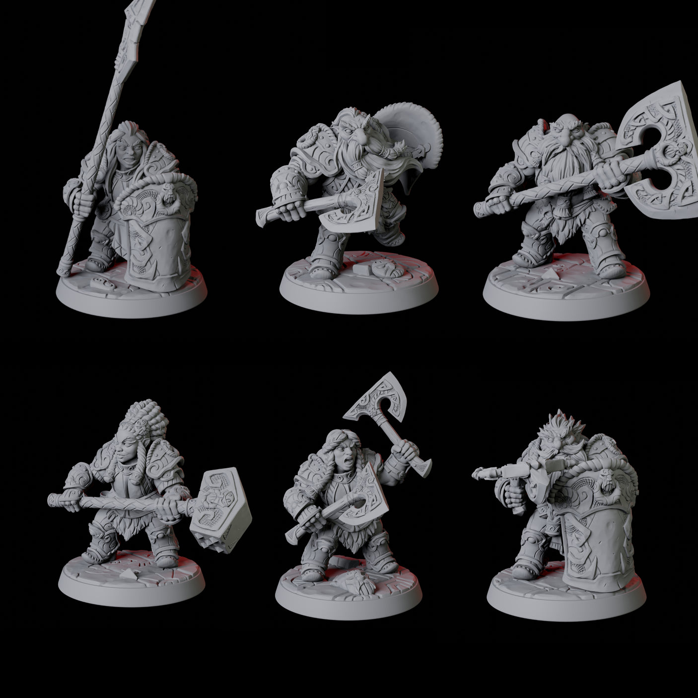 Six City Guard Dwarves
