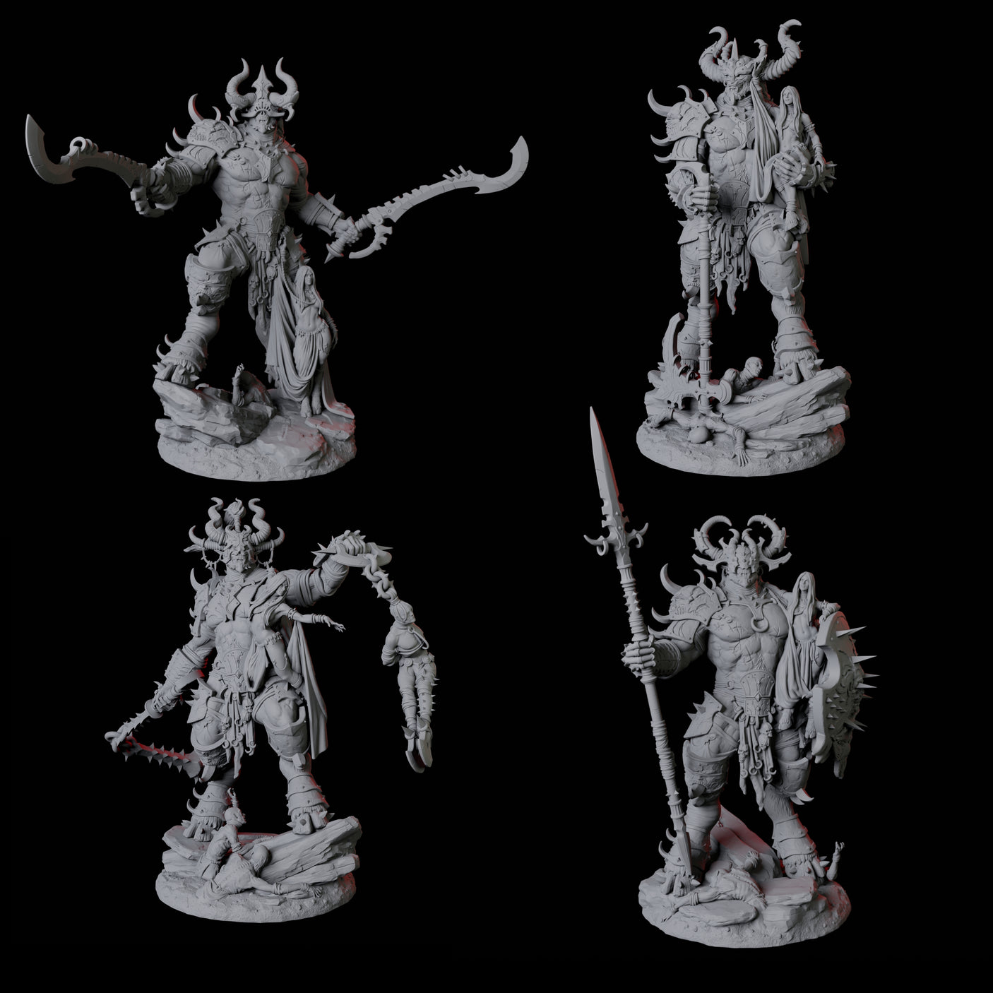 Four Seduced Bearded Devil Champions