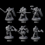 Six Determined Paladin Warriors