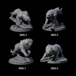 Four Slinking Panthers