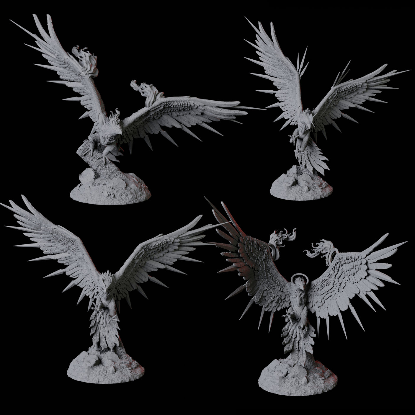 Four Fiery Phoenix