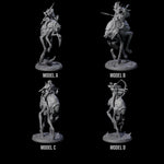 Four Attacking Drow Warriors on Underdark Ankhegs