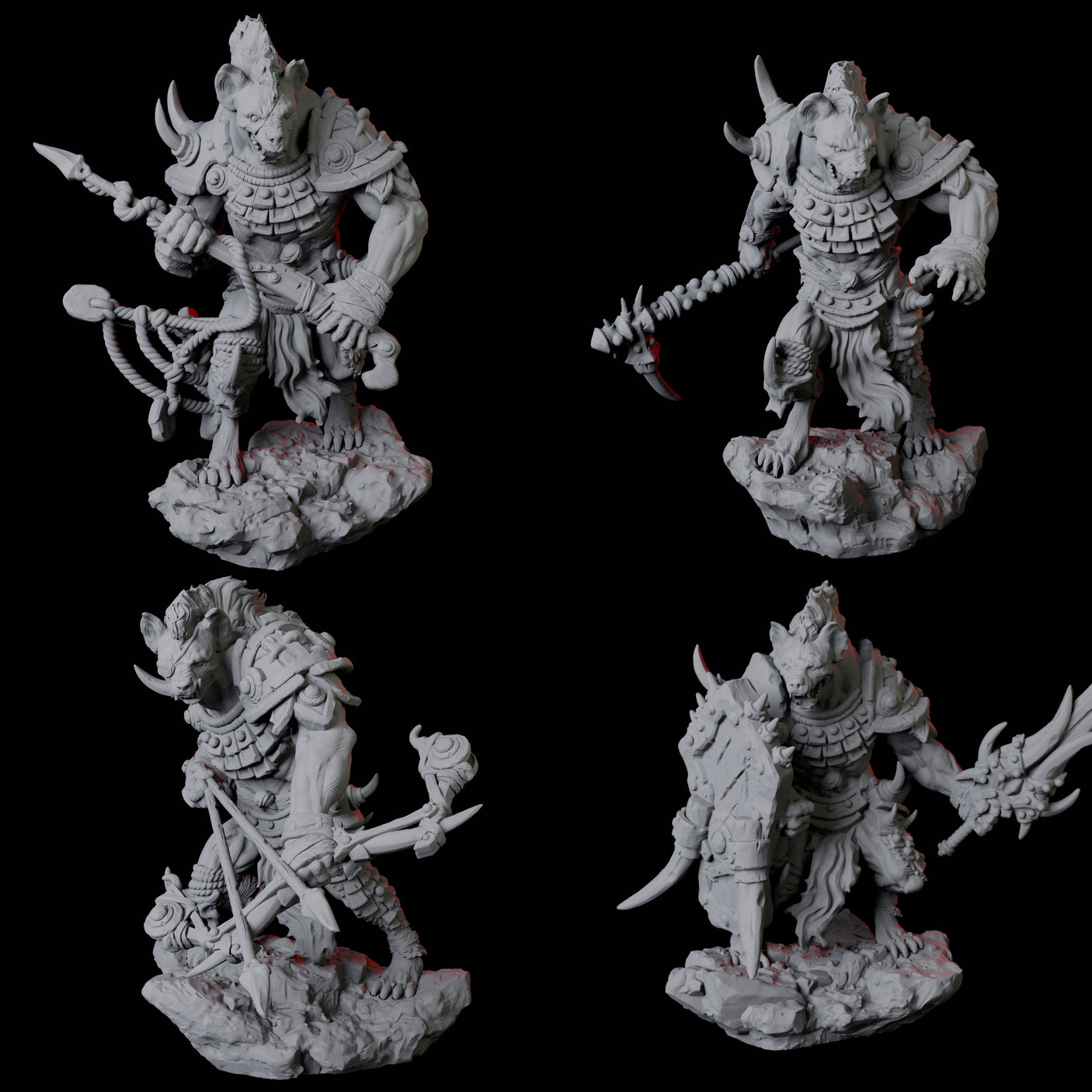 Four Gnoll Scouts