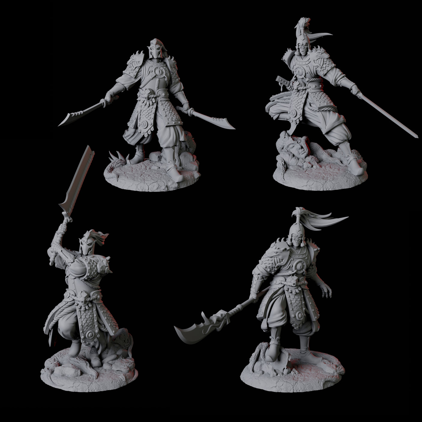Four Cunning Yuan-Ti Warriors