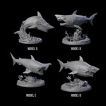 Four Toothy Giant Sharks
