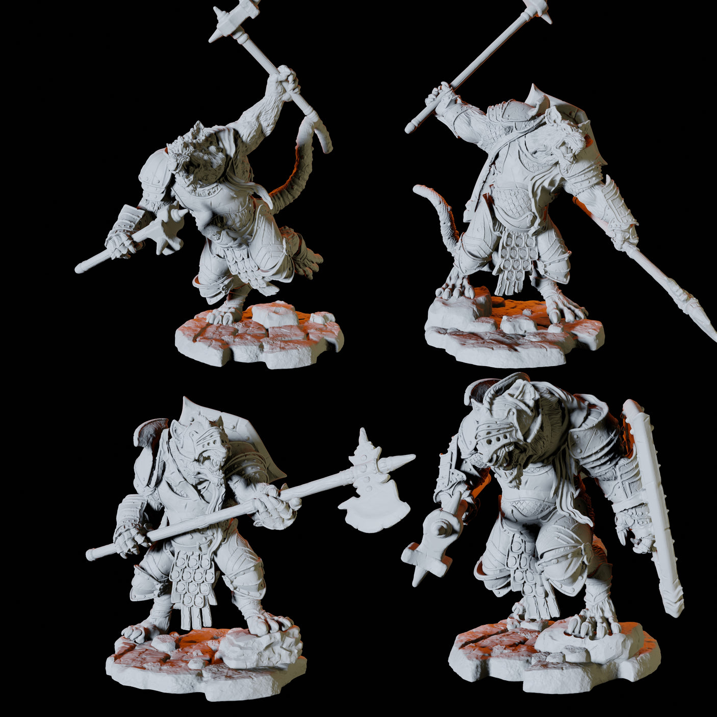 Four Ratfolk Soldiers