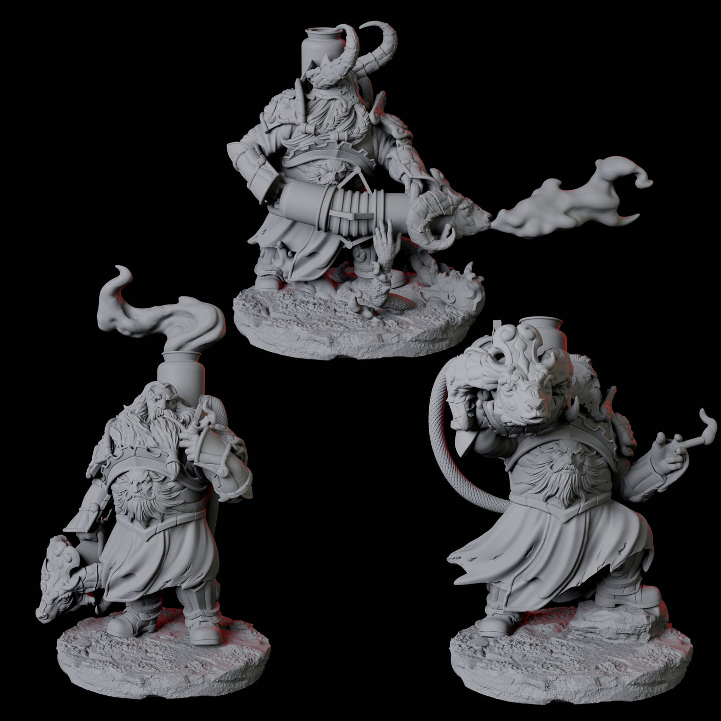 Three Flamethrower Soldiers
