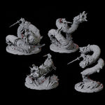 Four Dwarf Worm Riders