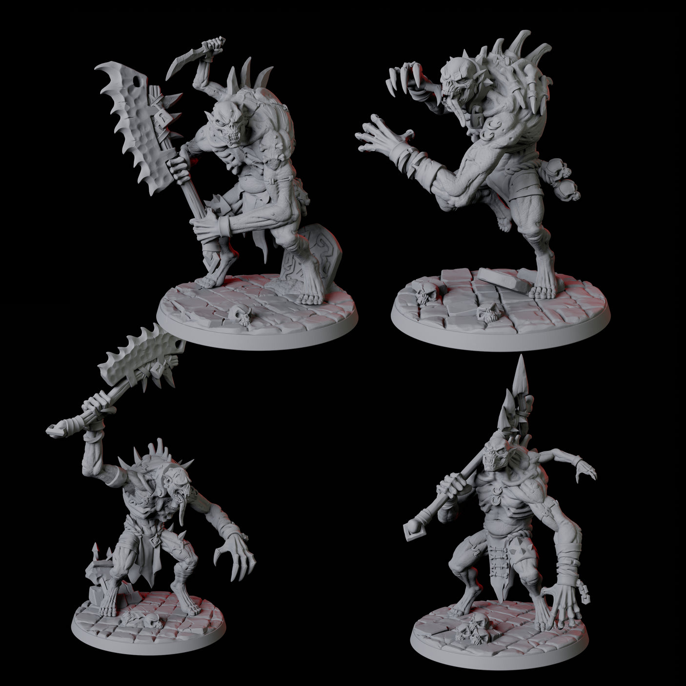 Four Roaming Ghasts