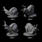 Four Sluggish Giant Snails
