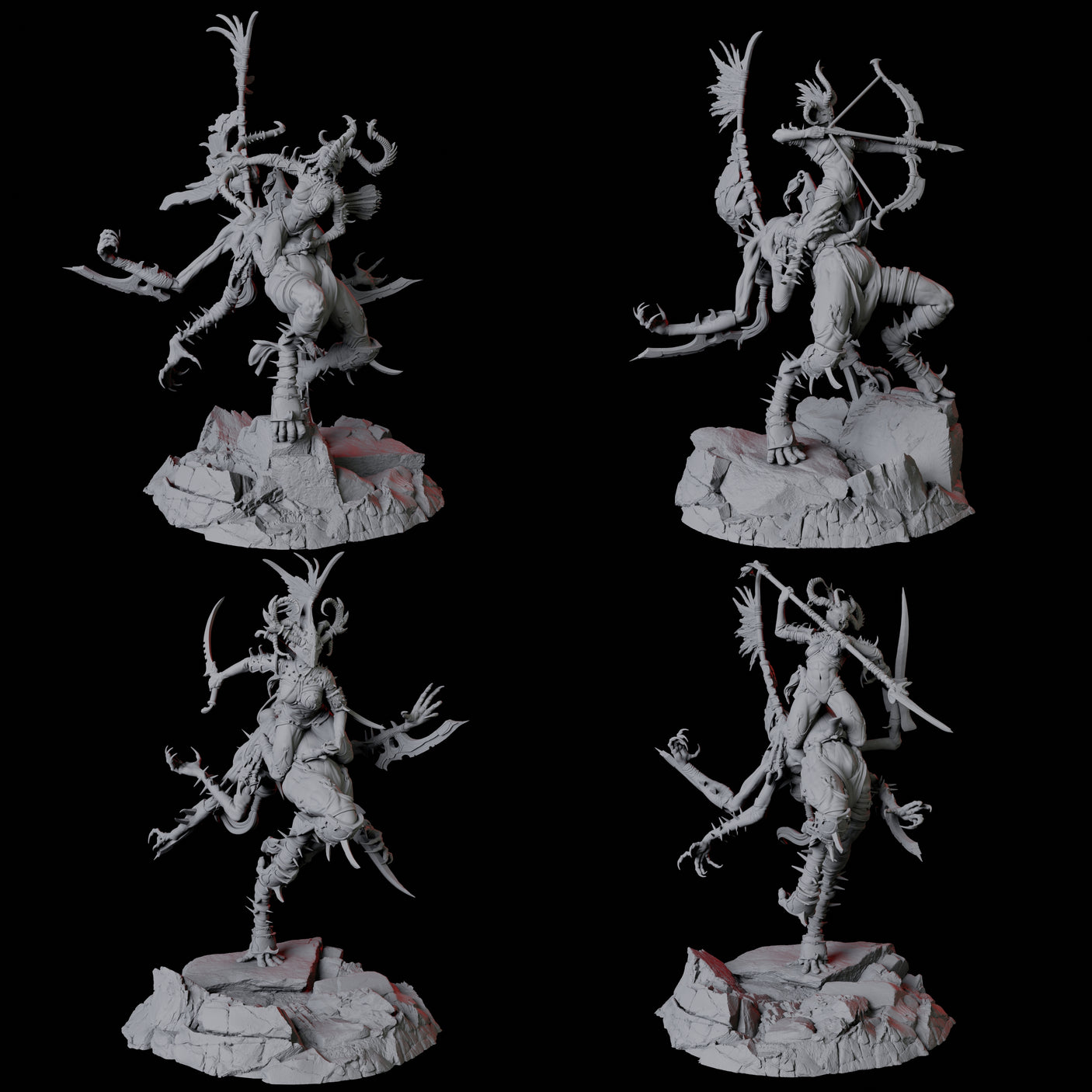 Four Hideous Demonic Cavalry