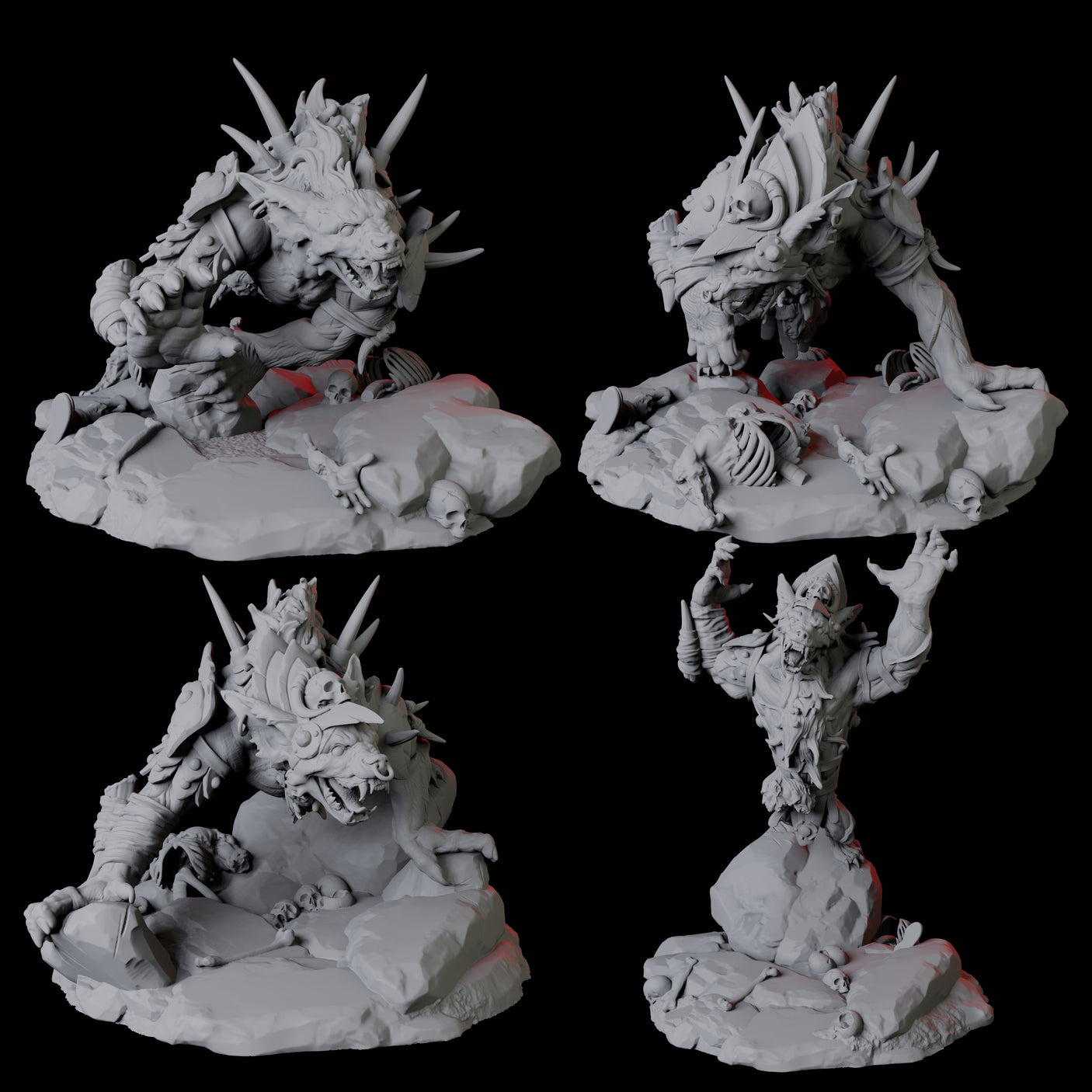 Four Gnoll Trackers