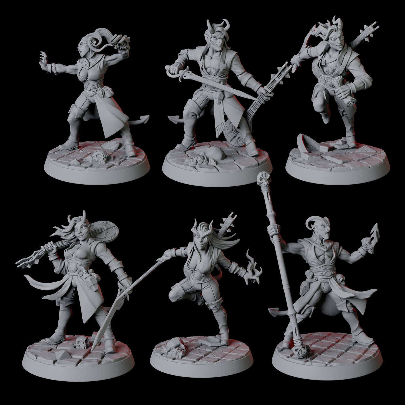 Six Tiefling Tricksters