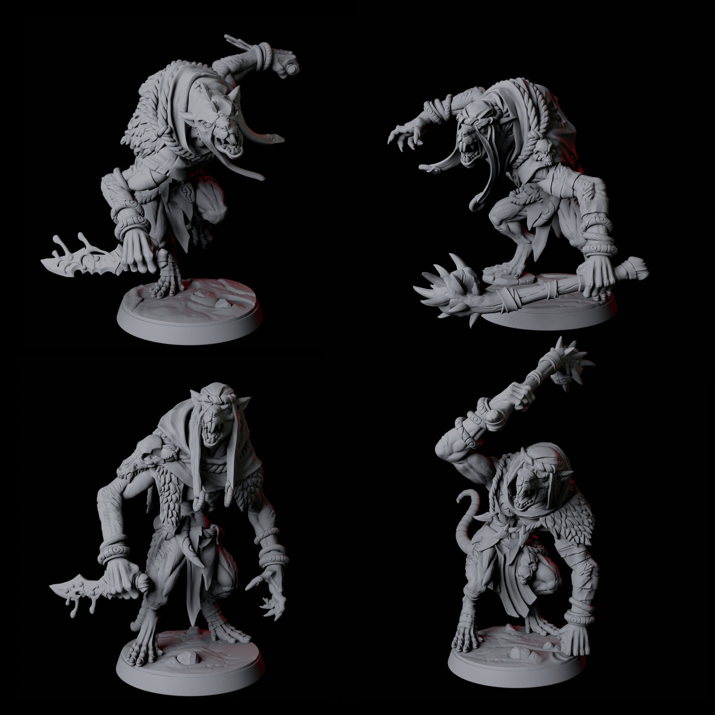 Four Ratfolk Brutes