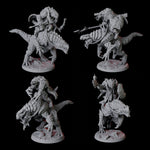 Four Frost Lizardfolk Warrior Riders