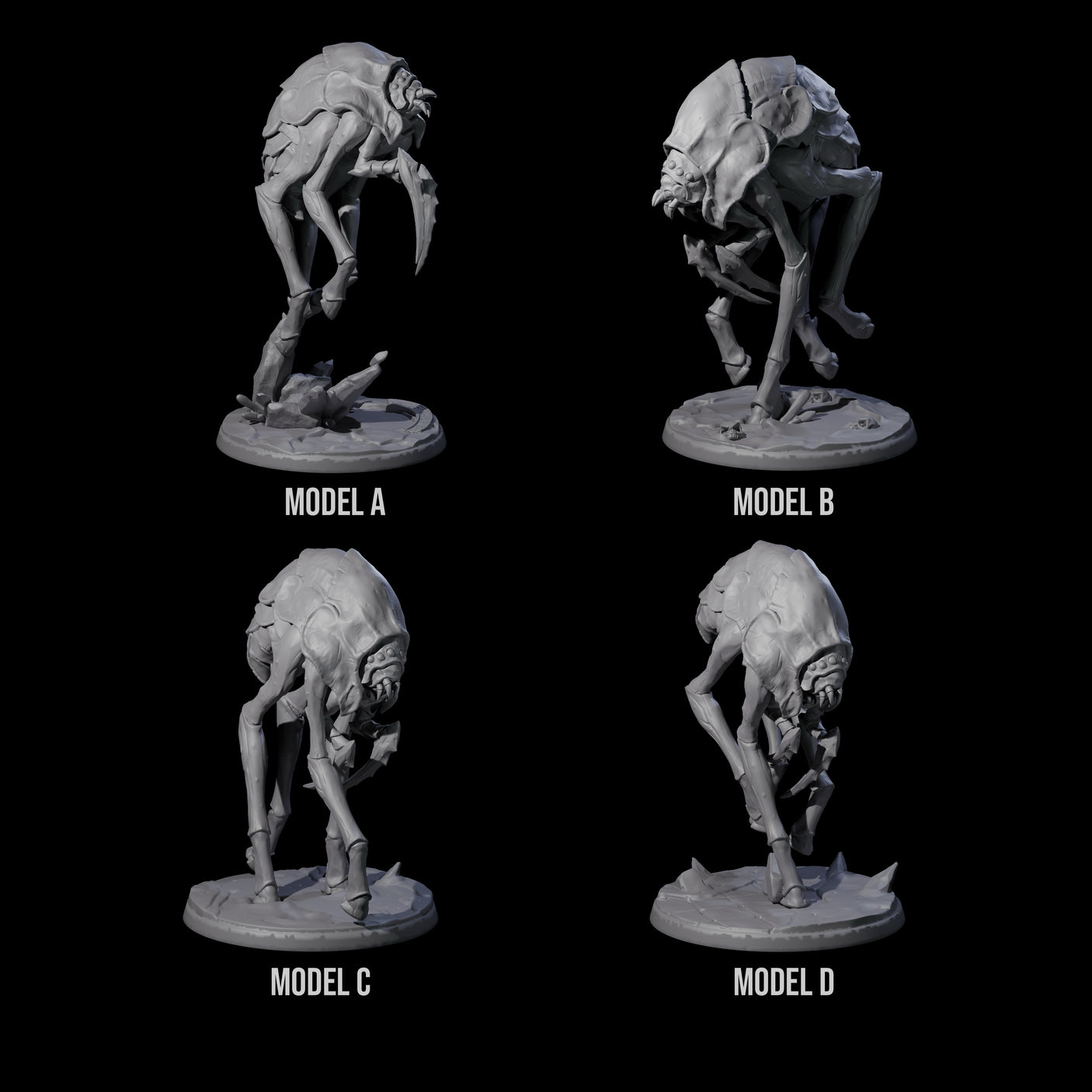 Four Stalking Underdark Ankhegs