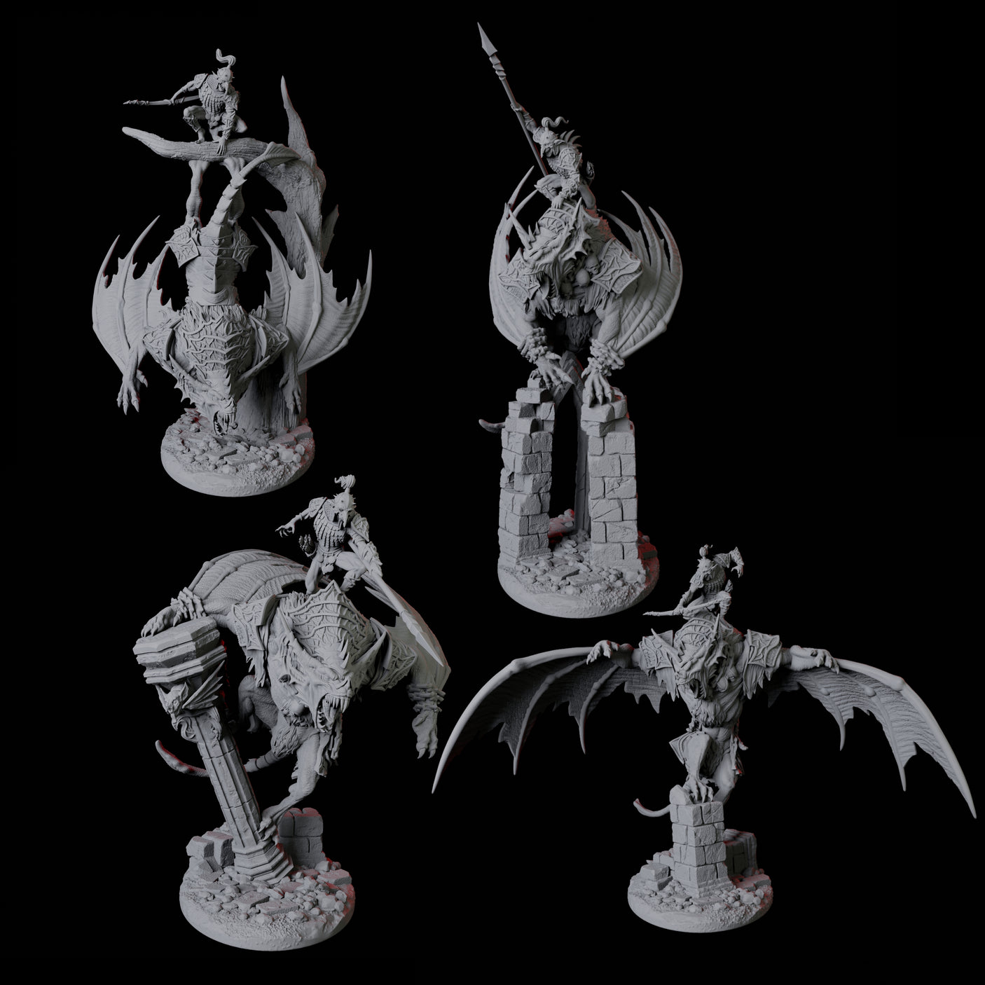 Four Swooping Vampire Spawn on Giant Bats