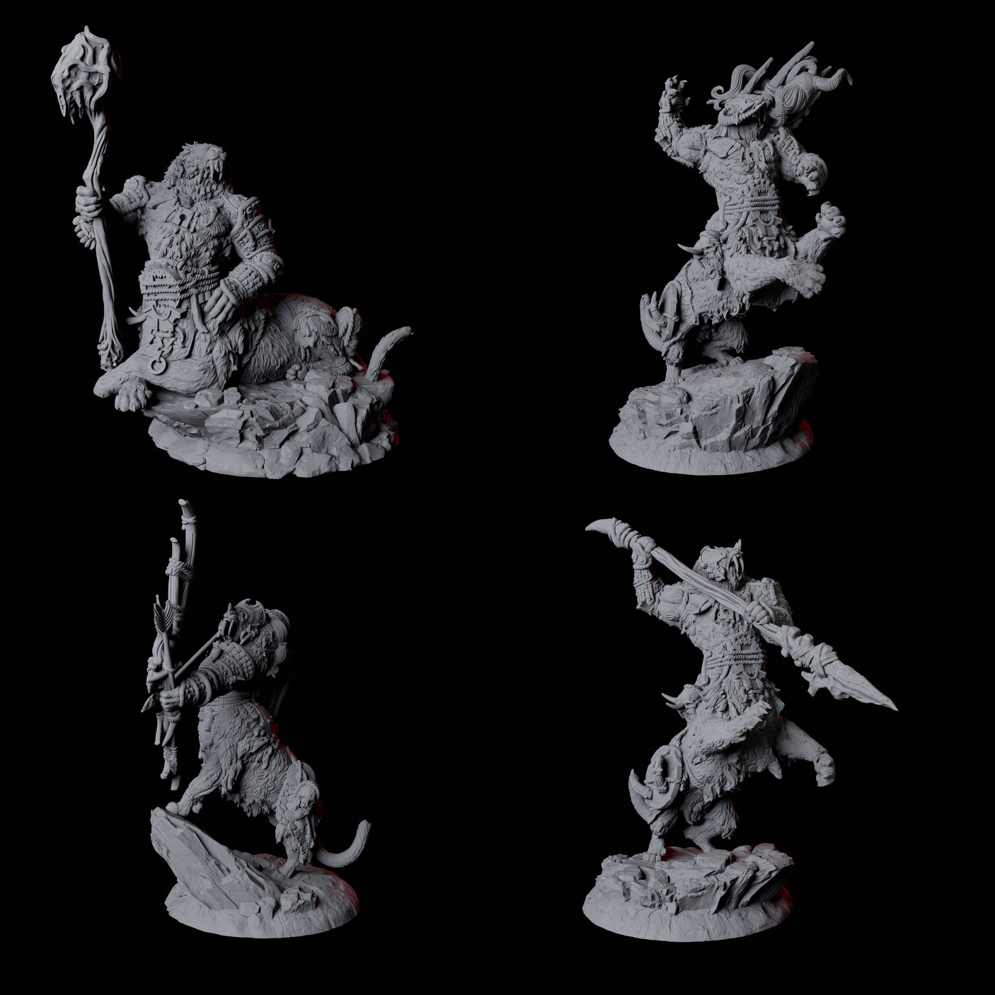 Four Cat Bear Centaurs