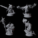 Four Graceful Orcafolk Warriors