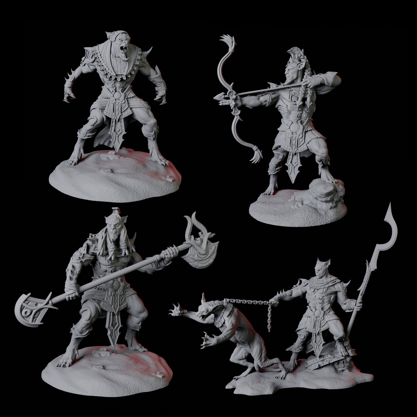 Four Powerful Tabaxi Warriors