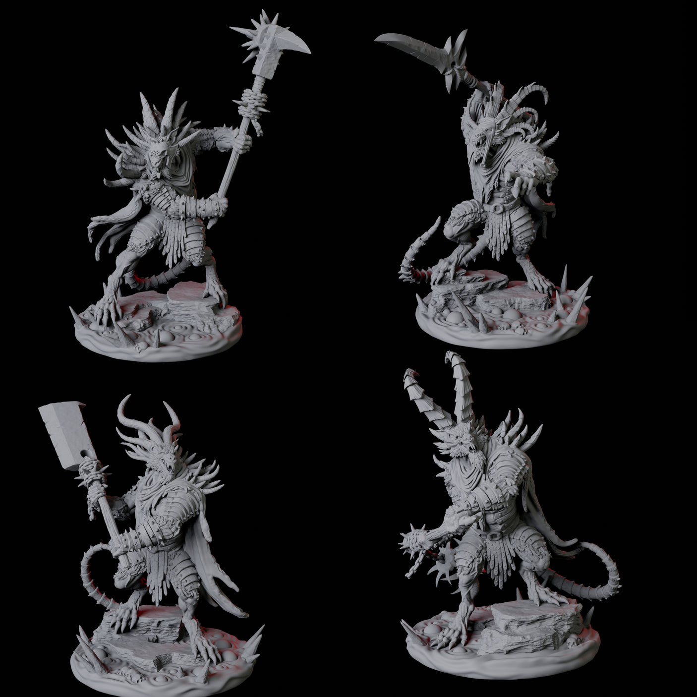 Four Ratfolk Filth Paladins