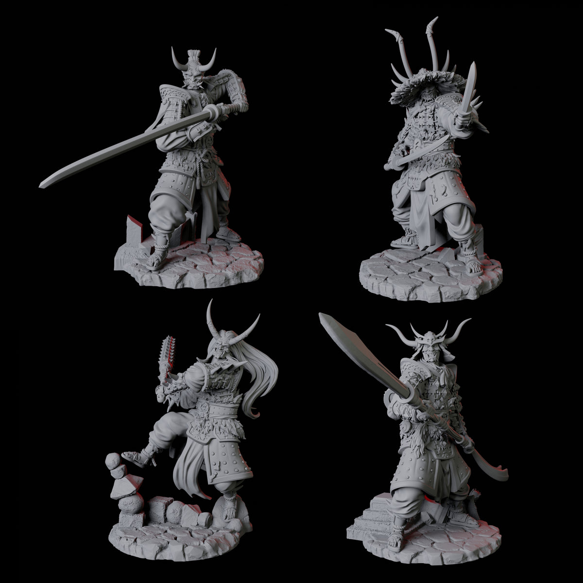 Four Oni Death Samurai