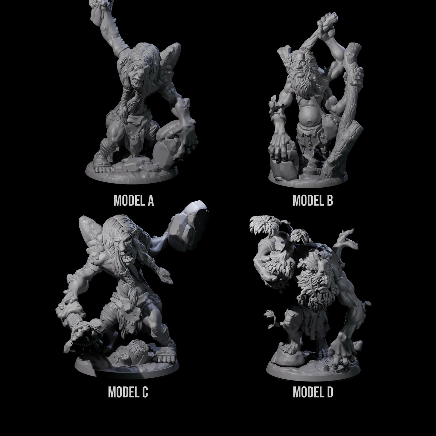 Four Gluttonous Trolls
