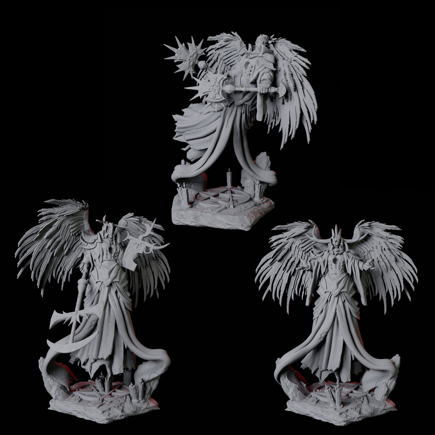 Three Floating Executioner Devils