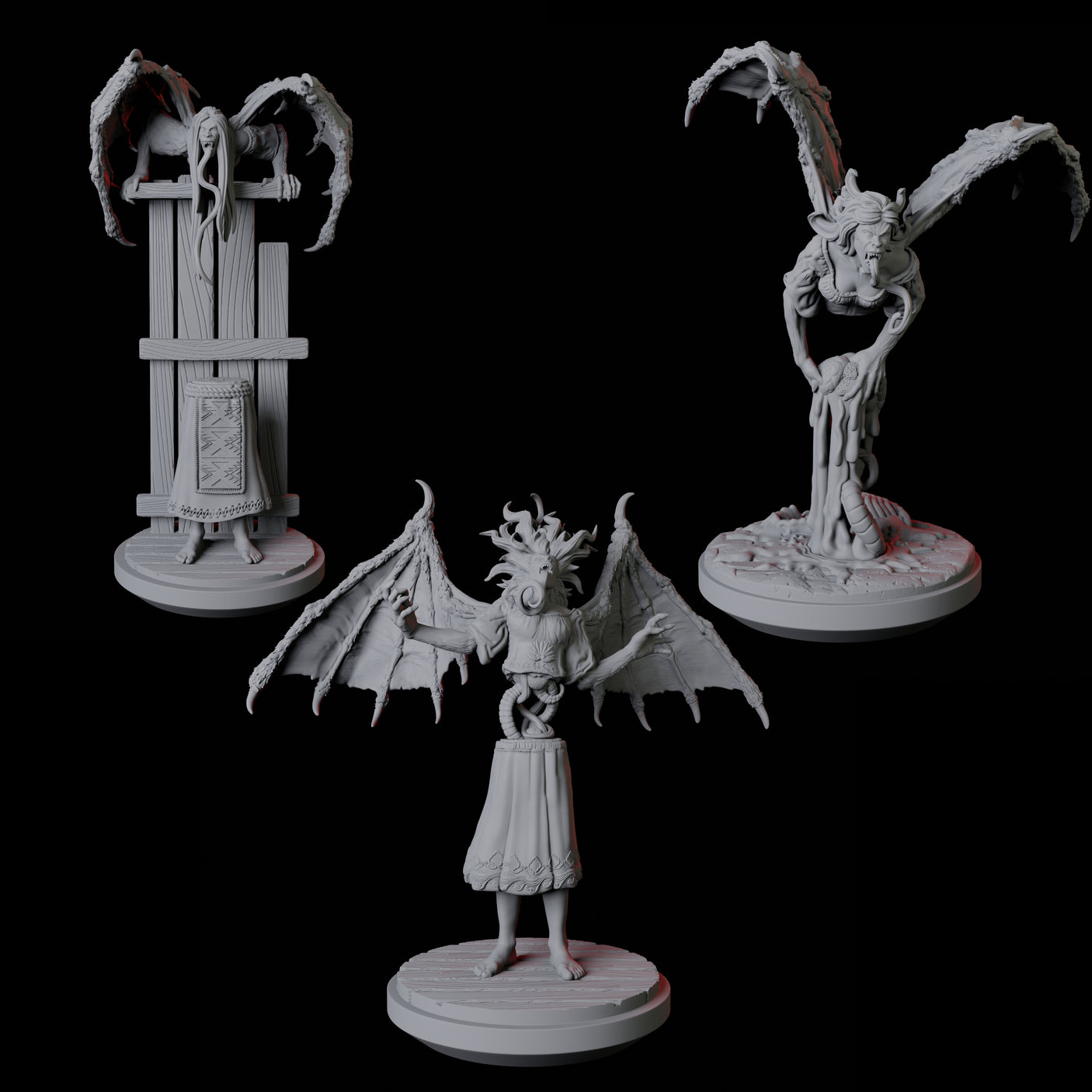 Three Screeching Manananggal