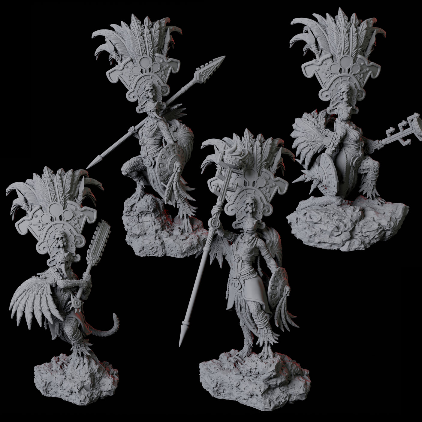 Four Lizardfolk Sundancers