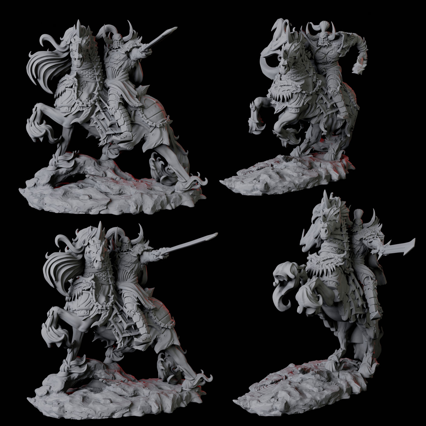 Four Charging Hellknights