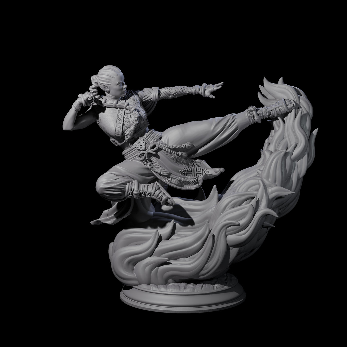 Kicking Fire Monk