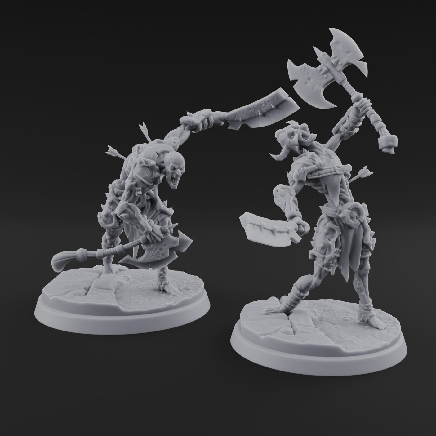 Axes Held High Ghoul Warriors