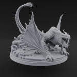 Jaws Wide Roaring White Dragon