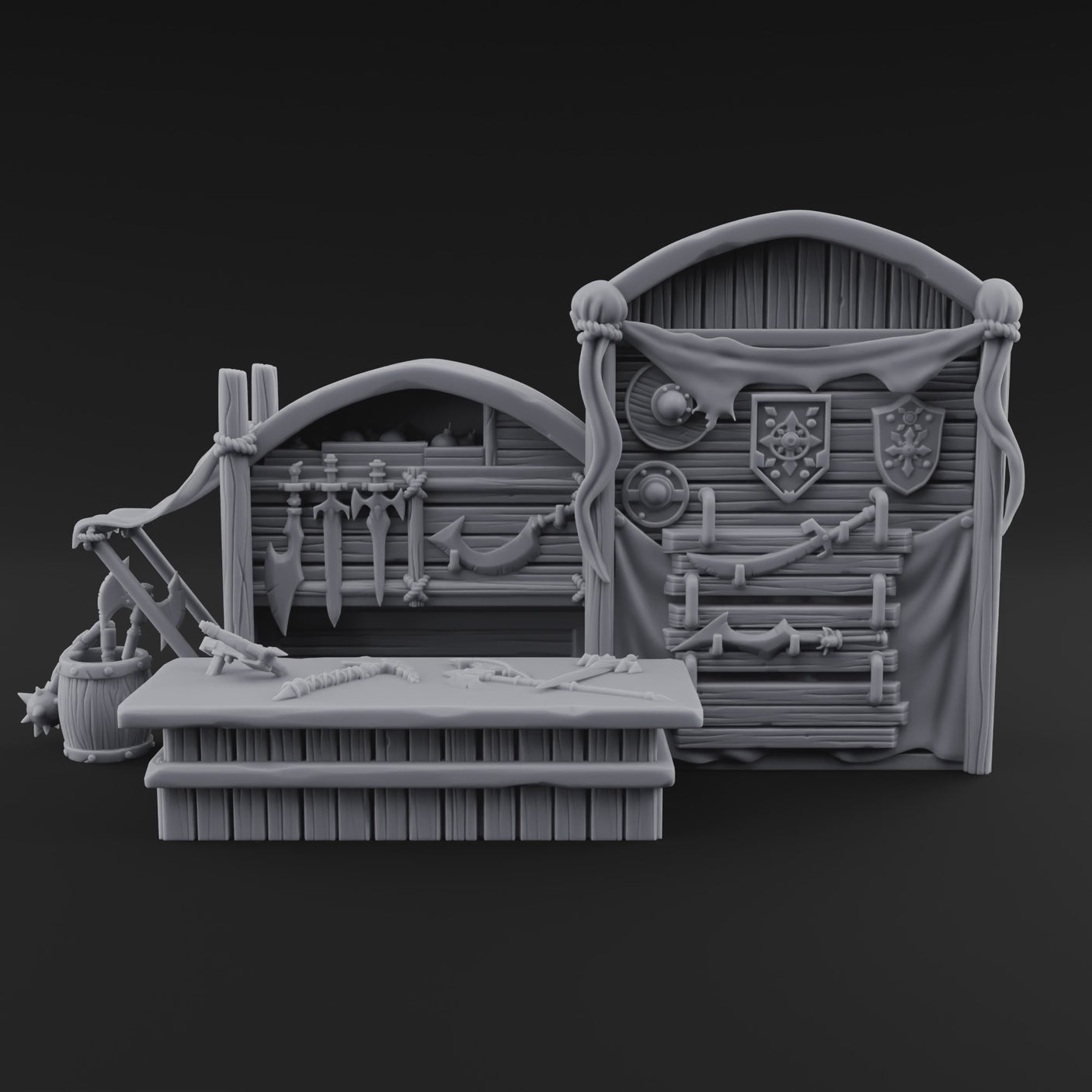 Draped Armorer's Weapon Hall