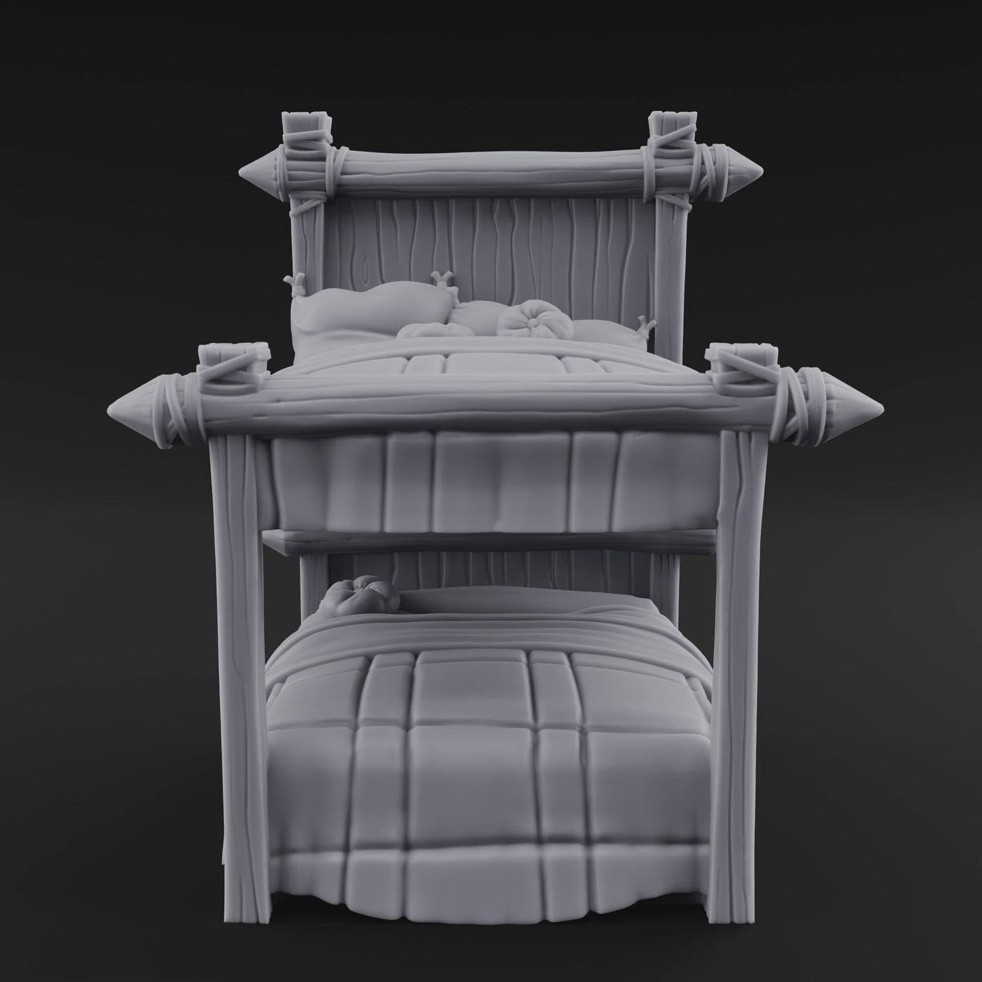 Brass-Finial Bunkbed
