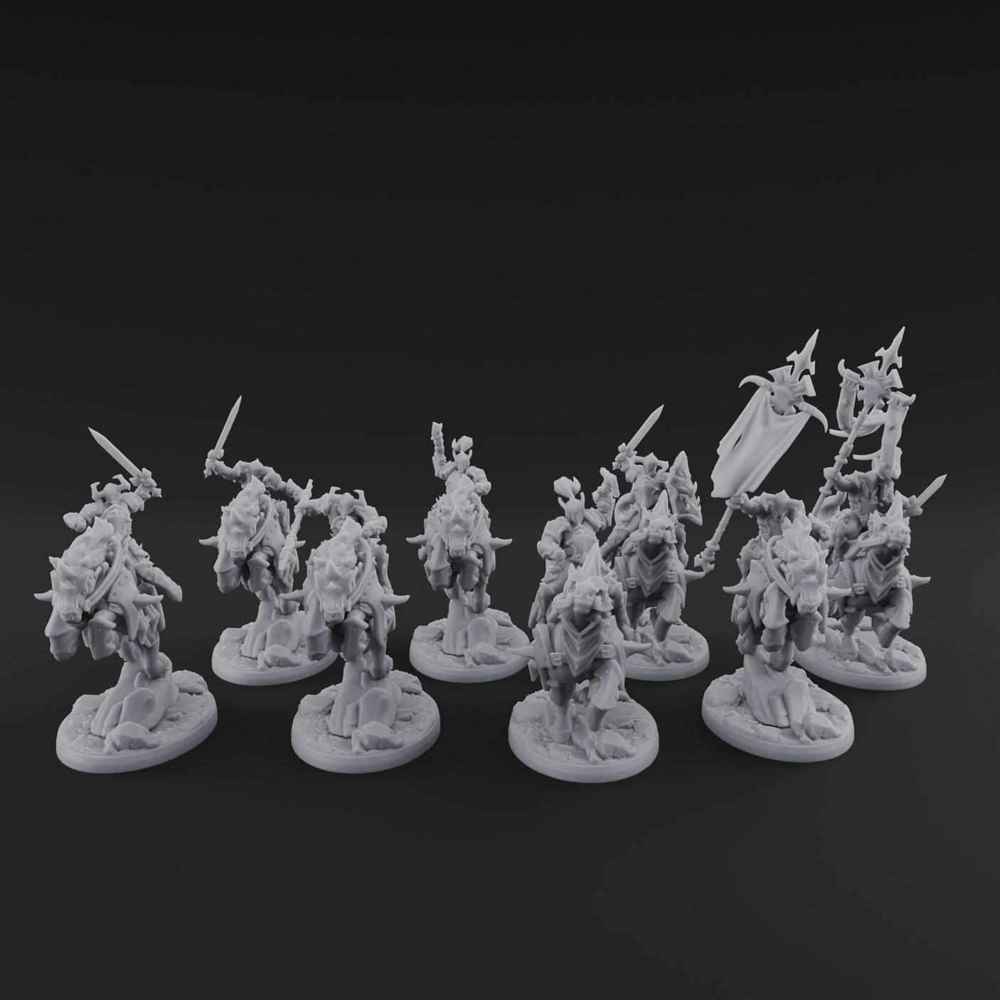 Fist Raised Triumphant War Stallion Warlord